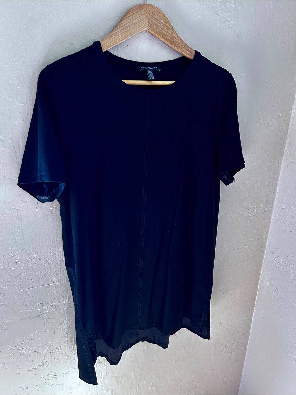 Eileen Fisher Men's Short Sleeve Crew in Black